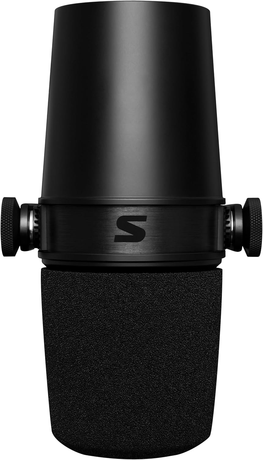 Microphone SHURE MV7 – USB & XLR, Micro Dynamique pour Podcasting, Streaming & Enregistrement – Technologie Voice Isolation & Contrôle Tactile