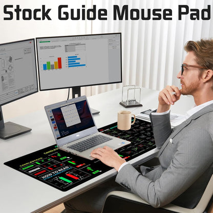 Tapis de Souris XXL YOUYIKE – Antidérapant et Imperméable – Design Trading & Crypto – 80×30 cm – Idéal Gamer, Bureau, Investisseur