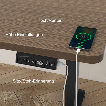 Bureau Gaming Électrique Homall – Réglable en Hauteur avec Moteur Silencieux – Fonction Anti-Collision – Surface 120 x 60 cm – Design Ergonomique RGB