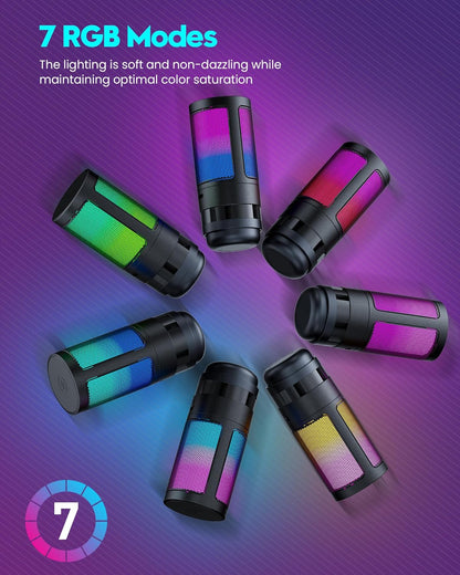 Microphone Gaming QIUOIO – USB Plug & Play avec Bras Articulé, Filtre Anti-Pop & Éclairage RGB – Idéal Streaming, Discord, YouTube, PC/PS5