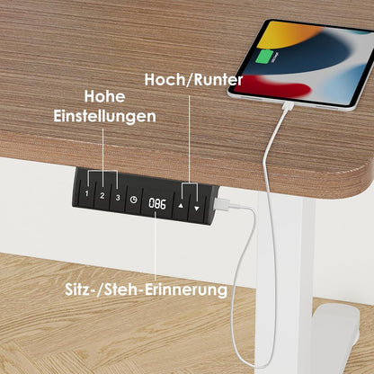 Bureau Gaming Électrique Homall – Réglable en Hauteur avec Moteur Silencieux – Fonction Anti-Collision – Surface 120 x 60 cm – Design Ergonomique RGB