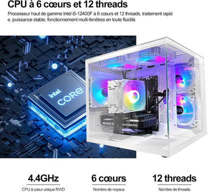 PC Gamer SUEVERY – Intel Core i7, 16 Threads, 32 Go RAM, SSD 1 To, GTX 1060, Windows 11 – Tour Gaming Multitâche Haute Performance