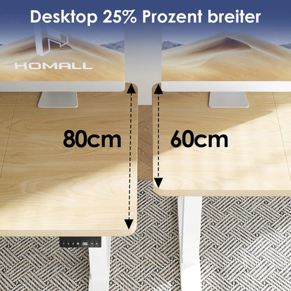 Bureau Gaming Électrique Homall – Réglable en Hauteur avec Moteur Silencieux – Fonction Anti-Collision – Surface 120 x 60 cm – Design Ergonomique RGB