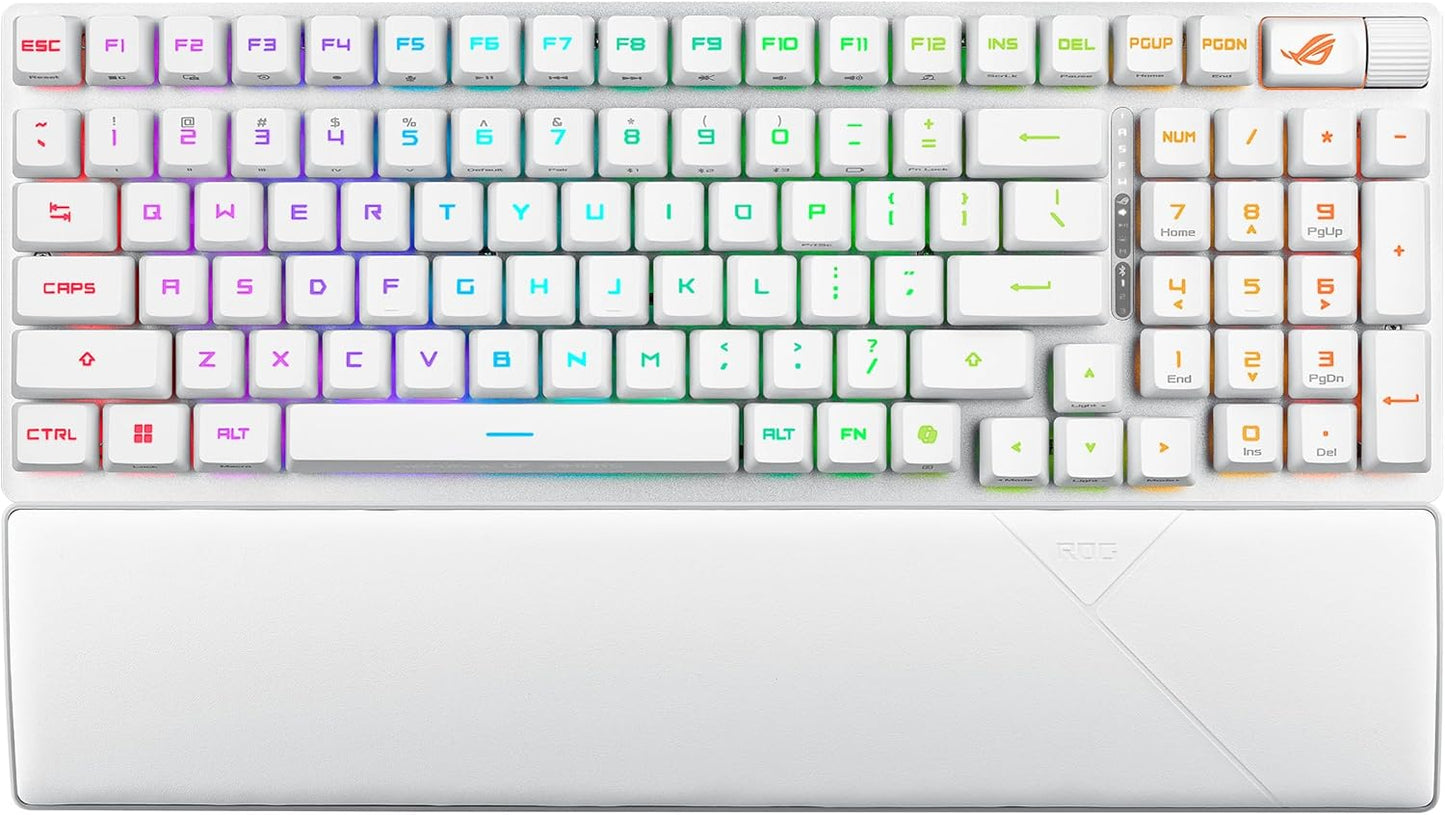 Clavier Gaming ASUS ROG Strix Scope II 96 Wireless – Mécanique, Azerty, Switchs ROG NX, RGB, Tri-mode (2.4 GHz, Bluetooth, USB), Repose-Poignets Inclus