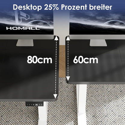 Bureau Gaming Électrique Homall – Réglable en Hauteur avec Moteur Silencieux – Fonction Anti-Collision – Surface 120 x 60 cm – Design Ergonomique RGB