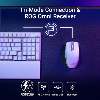 Clavier Gaming ASUS ROG Strix Scope II 96 Wireless – Mécanique, Azerty, Switchs ROG NX, RGB, Tri-mode (2.4 GHz, Bluetooth, USB), Repose-Poignets Inclus